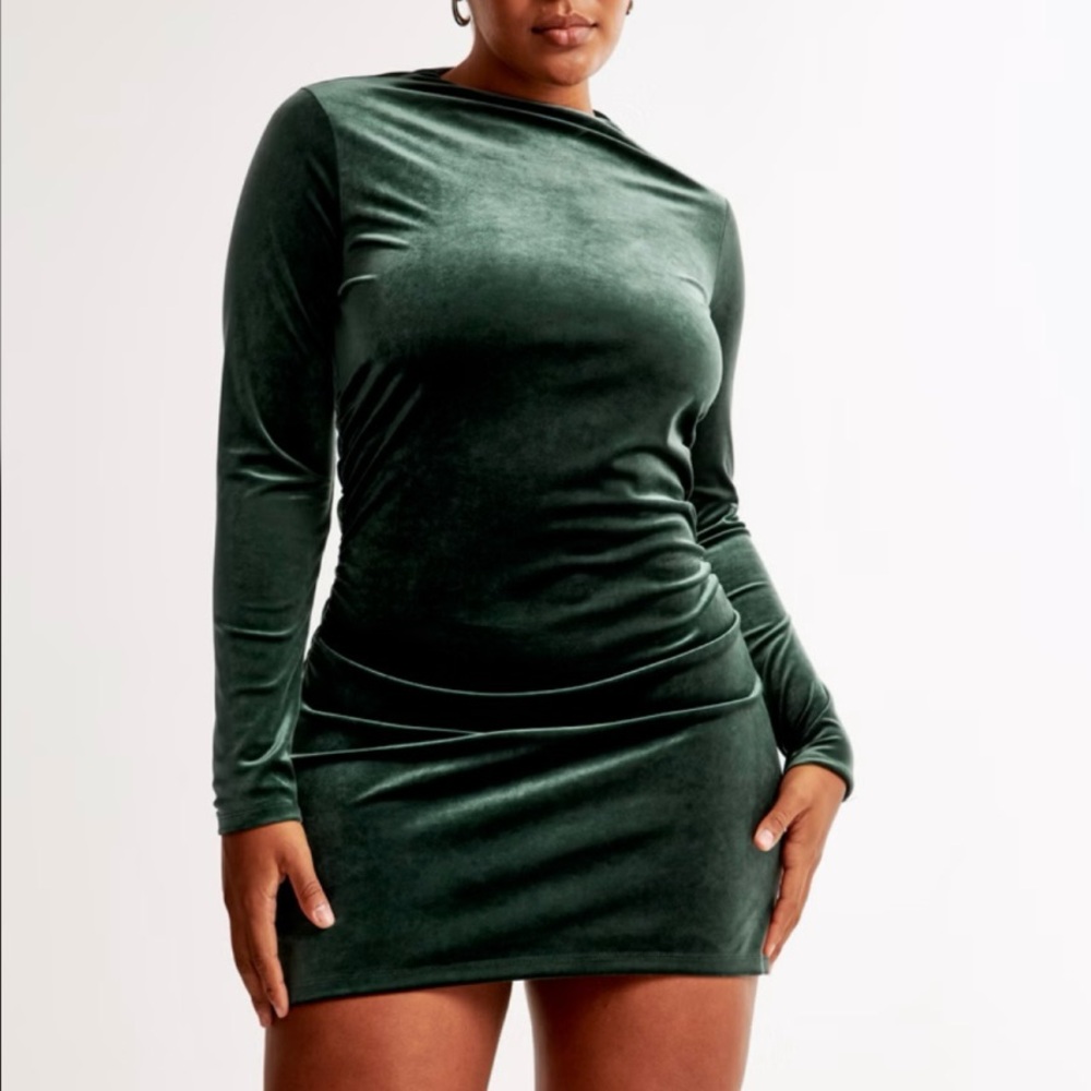 NWT Abercrombie & fitch Paloma velvet green dress size L